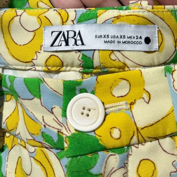 ZARA MULTICOLORED PRINTED PANTS - Picture 9 of 10